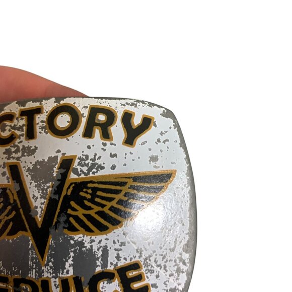Distressed Victory Service Belt Buckle Biker Motorcycle - Picture 6 of 13